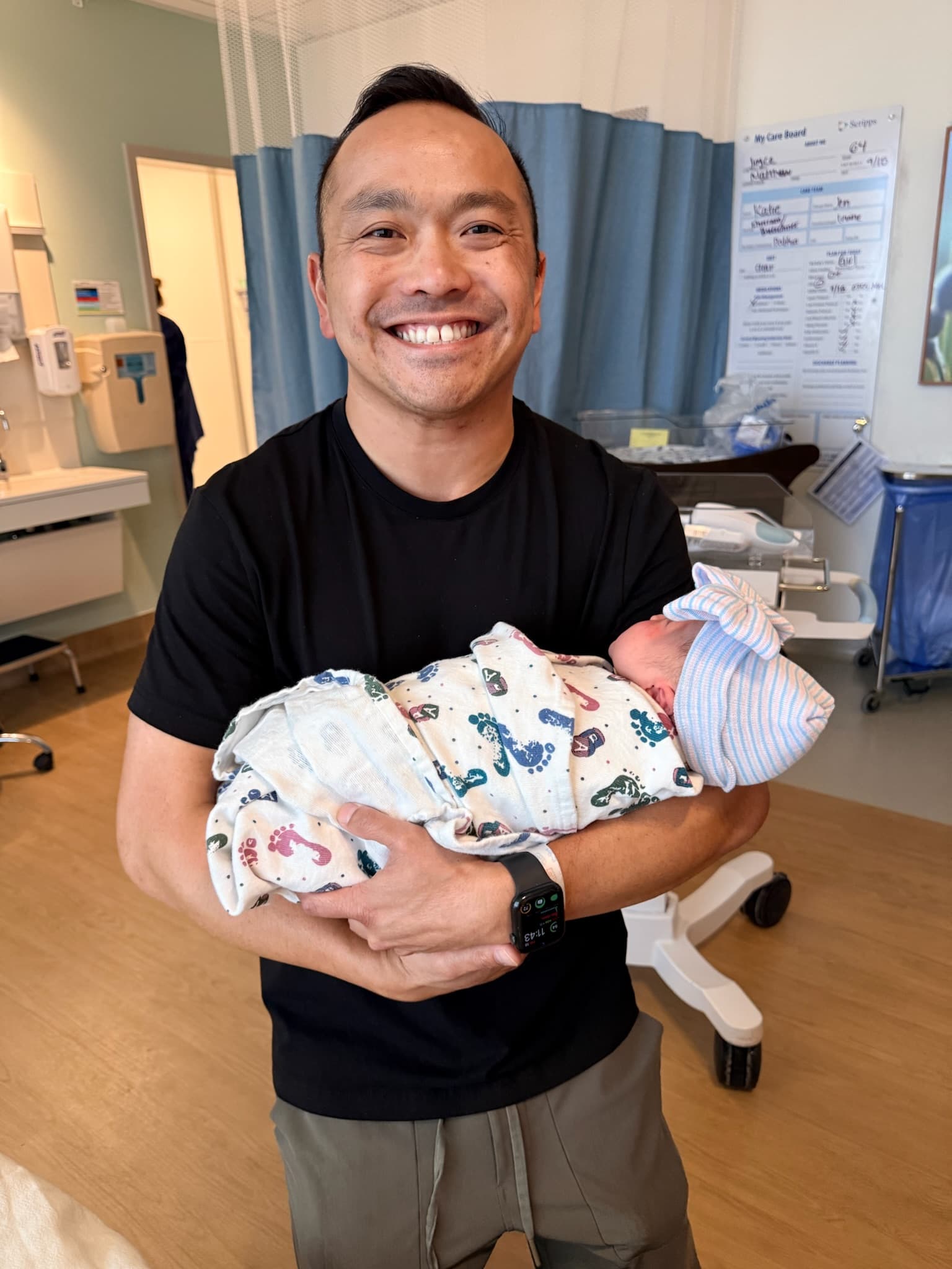 first photo with dad