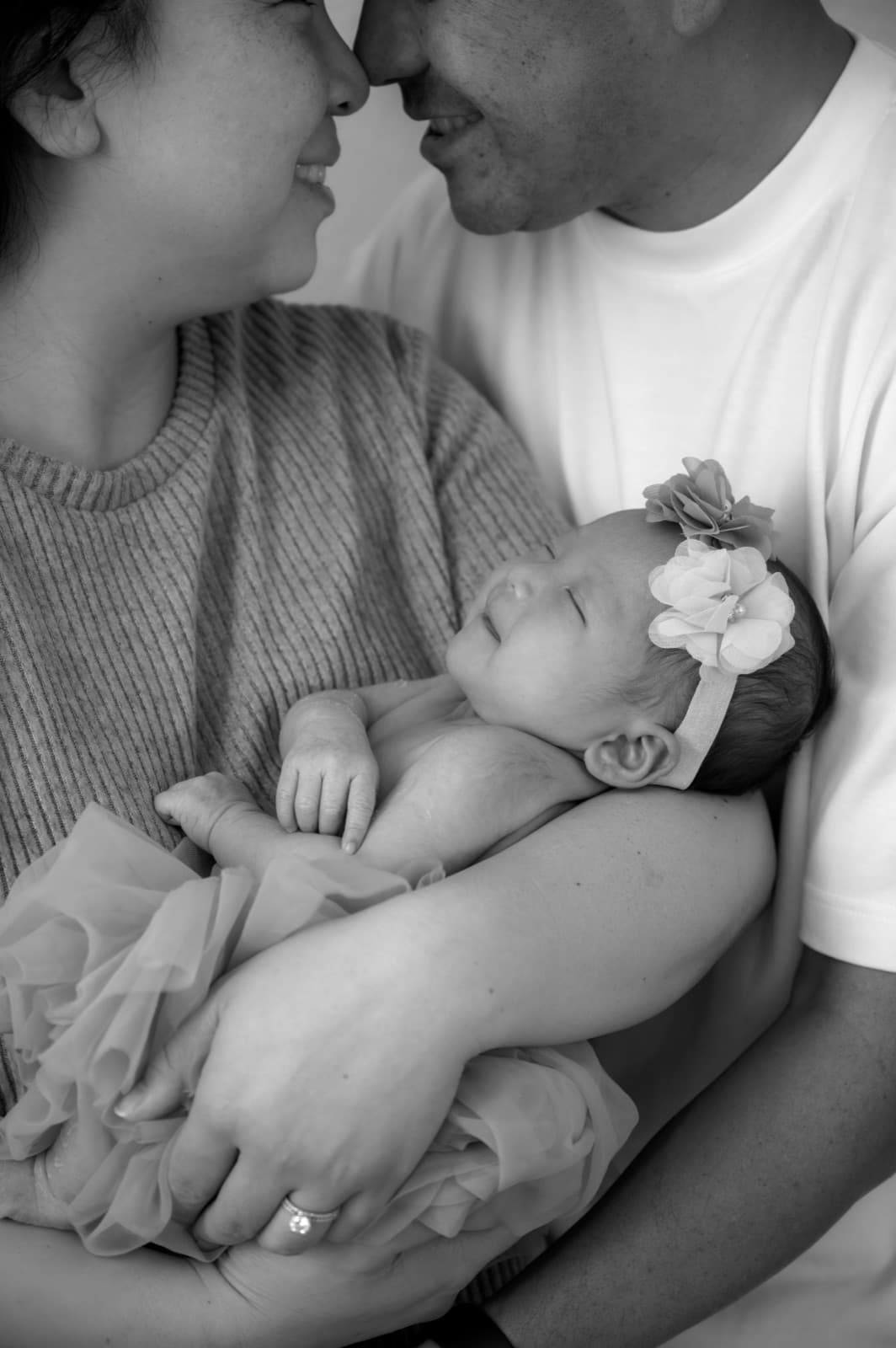 Family in black and white