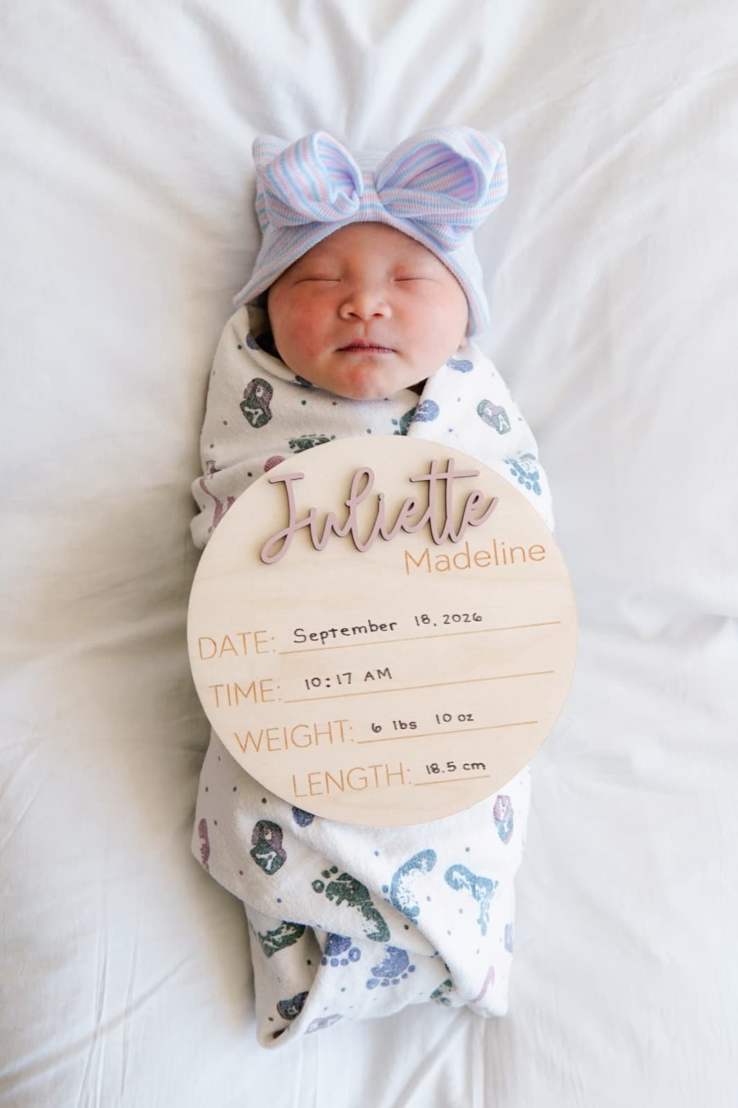 Birth announcement sign
